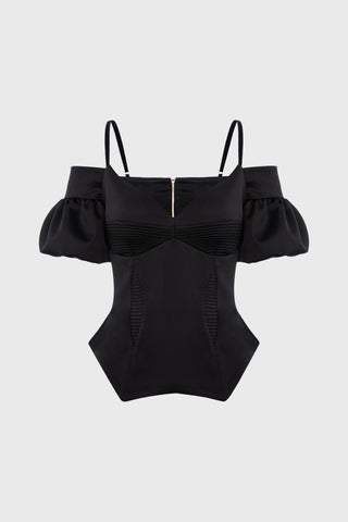 Haze Sleeve Corset Black front