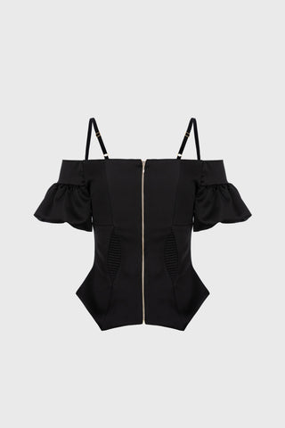Haze Sleeve Corset Black back