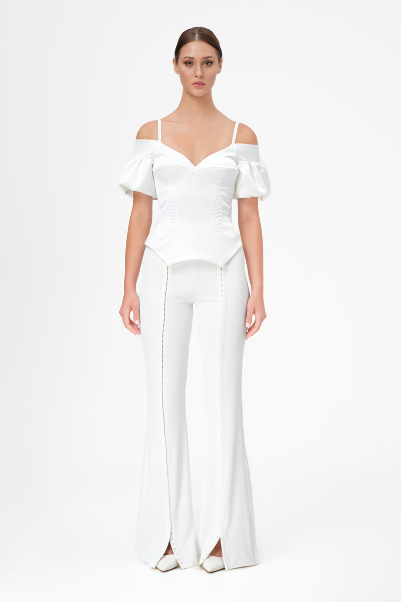 Haze Sleeve Corset White