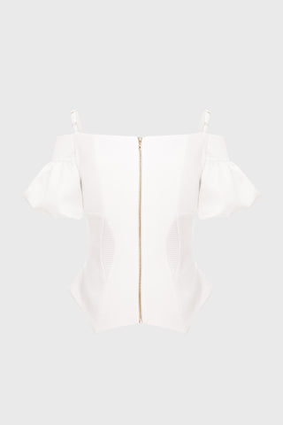 Haze Sleeve Corset White back