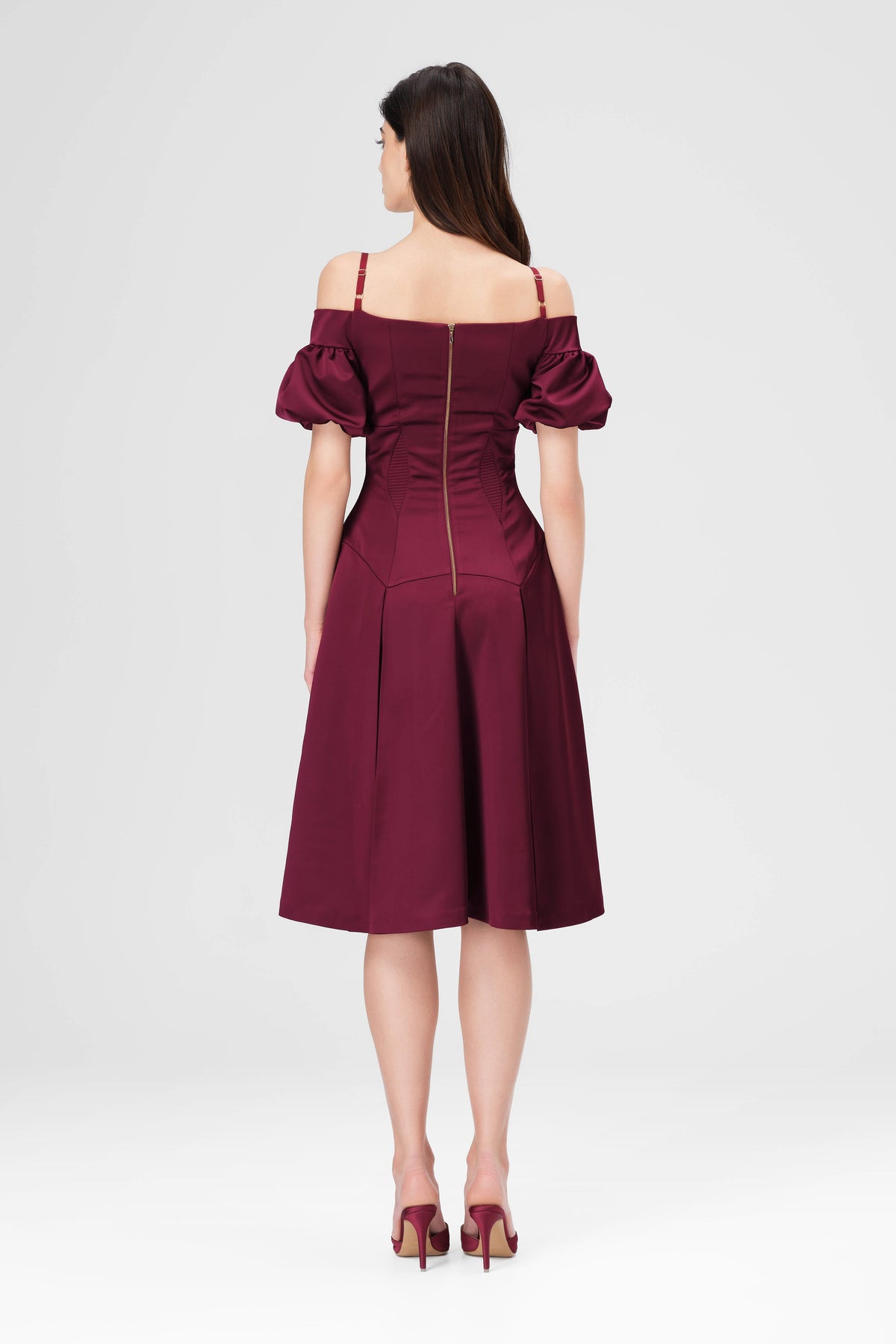 Haze Sleeve Dress Wine