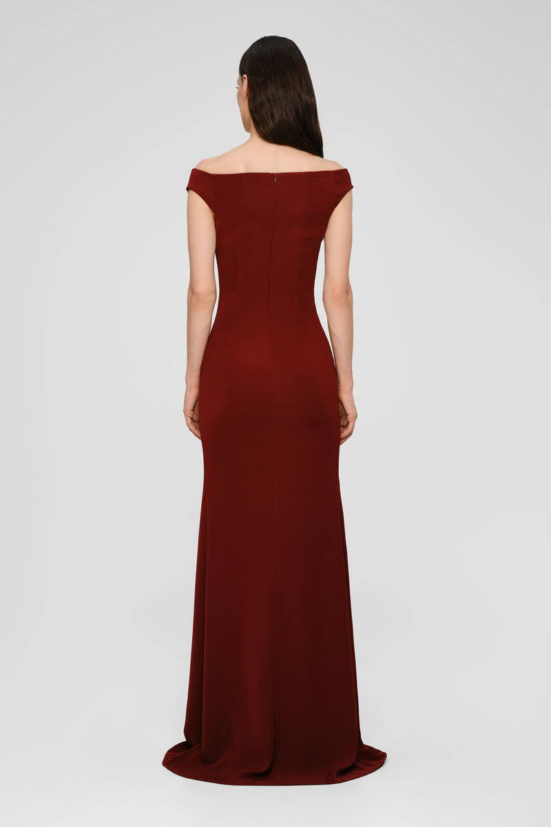 Ivy Long Dress Wine