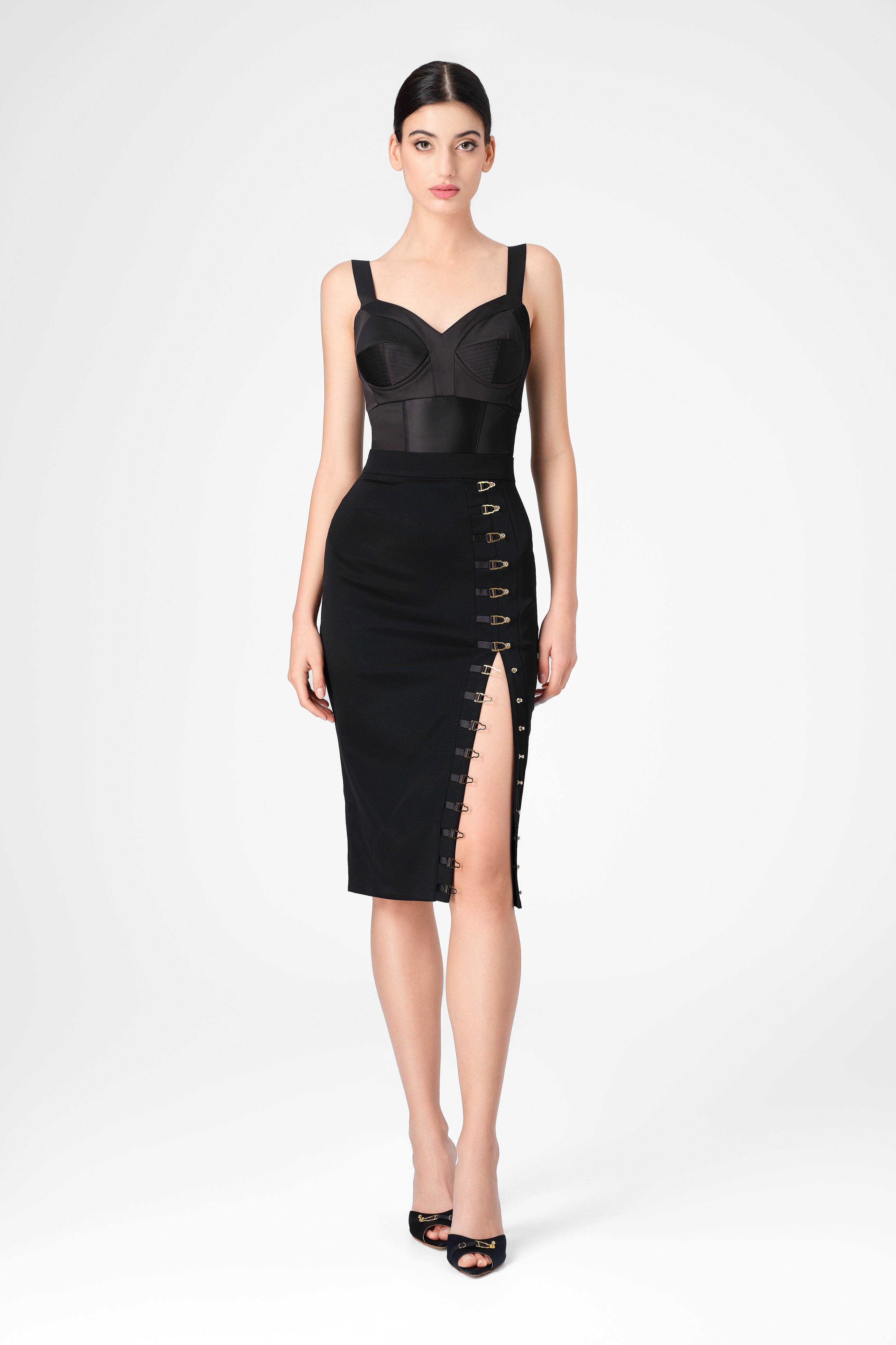 スカート BPN koumori middle skirt Ivy Skirt Black