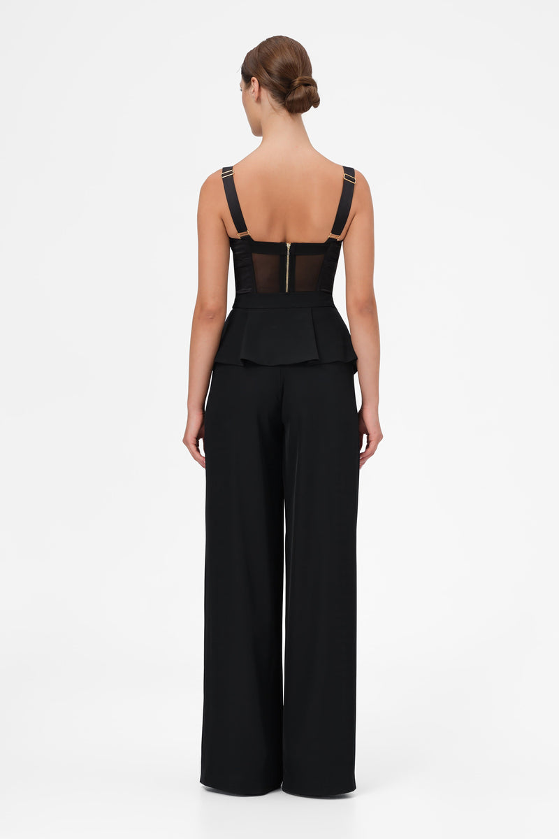 Satin Sculpt Corset Black