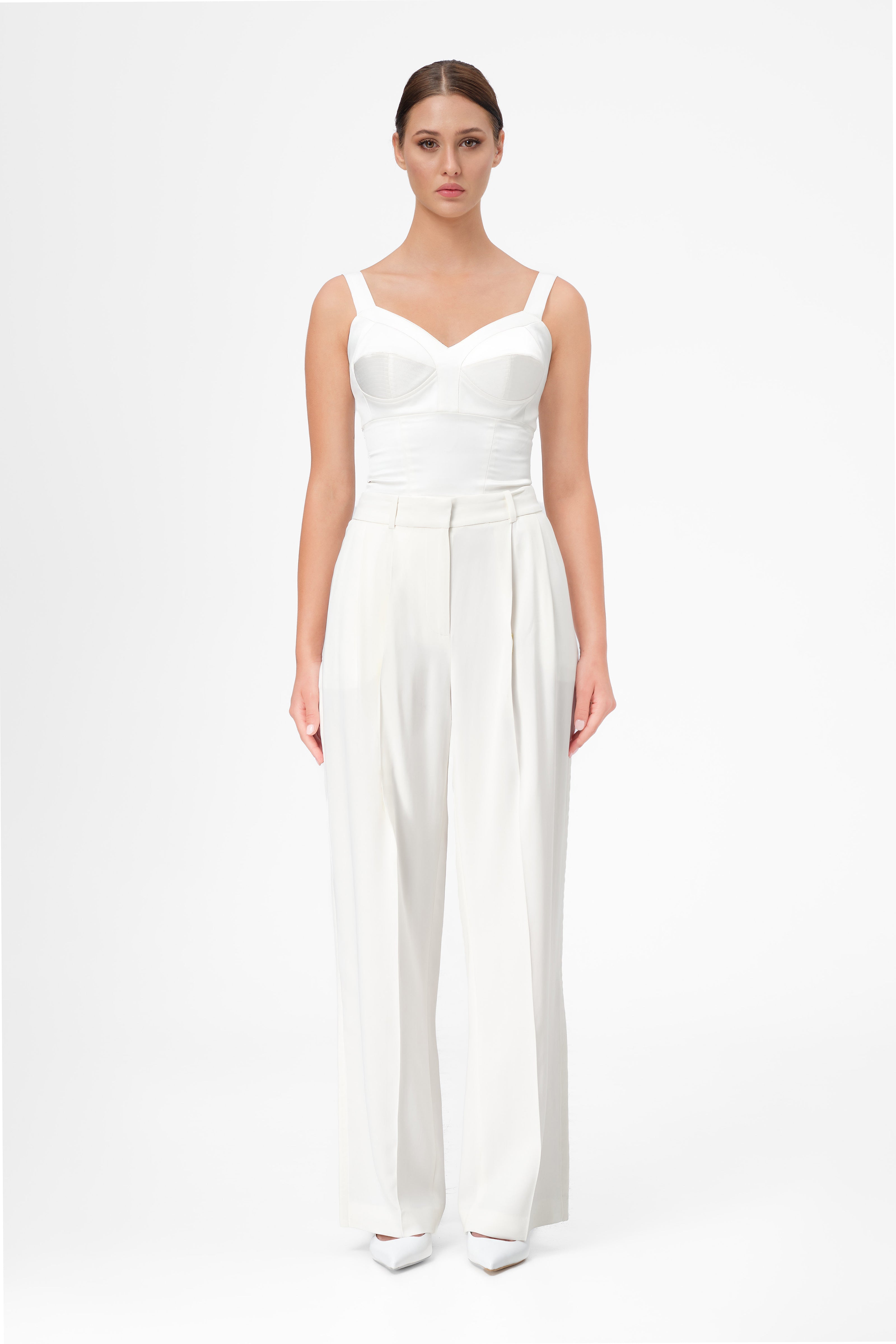 Satin Sculpt Corset White