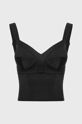 Sculpt Lacing Corset Black front