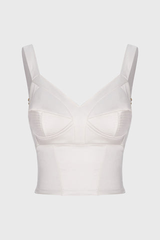 Sculpt Lacing Corset White front