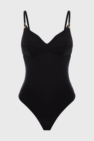 Skin Bodysuit Black front