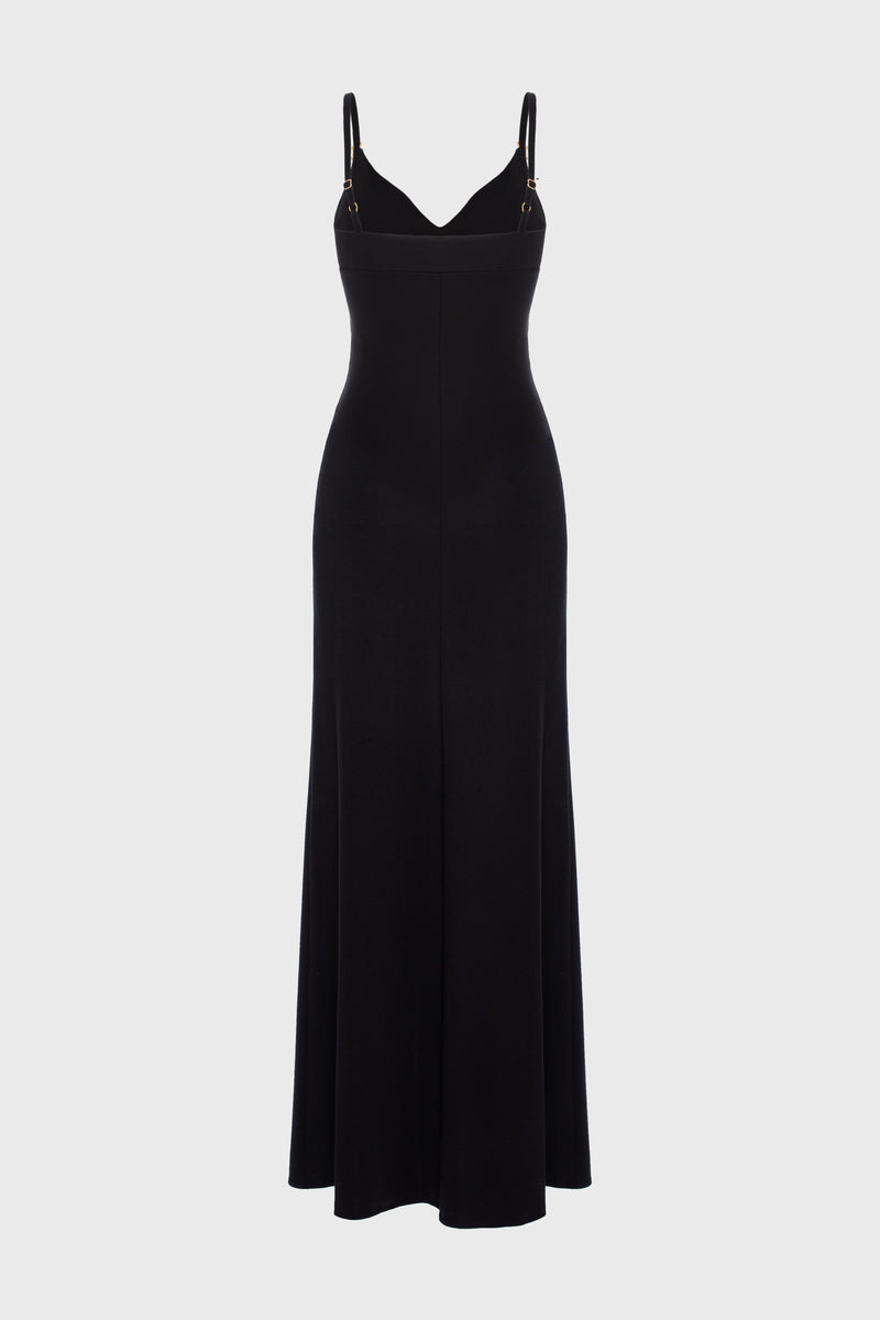 Skin Long Dress Black