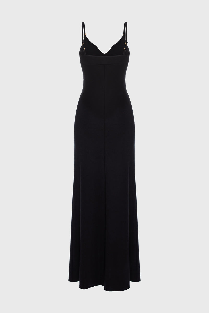 Skin Long Dress Black