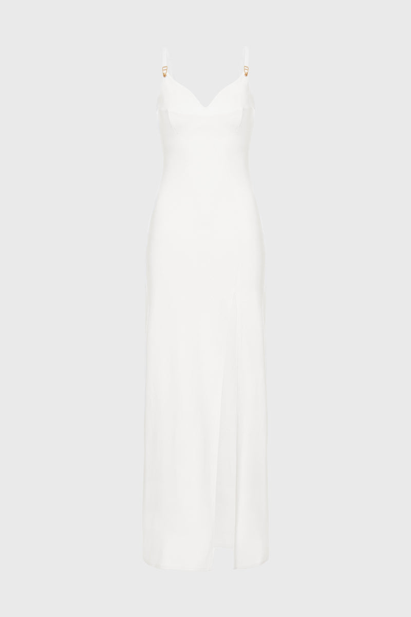 Skin Long Dress White