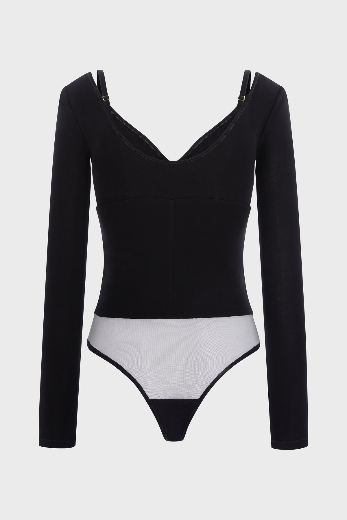 Body negru din vascoza elastica Skin