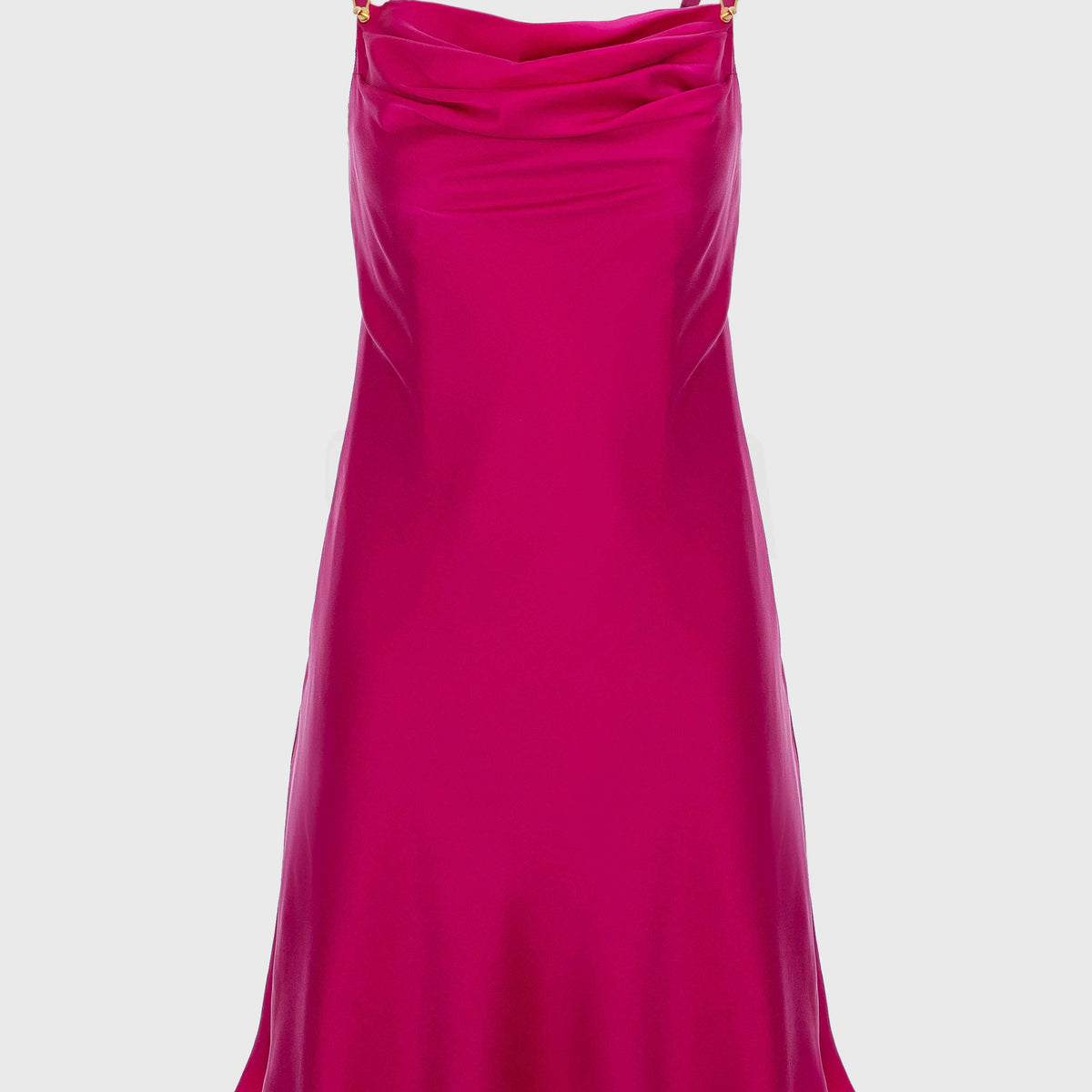 hot pink mini slip dress Hot Pink Satin Cowl Neck Sleeveless Mini Slip Dress