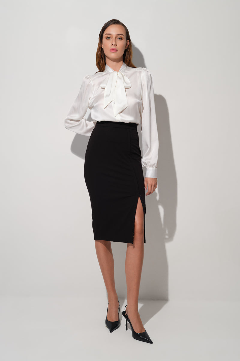Snap Skirt Black