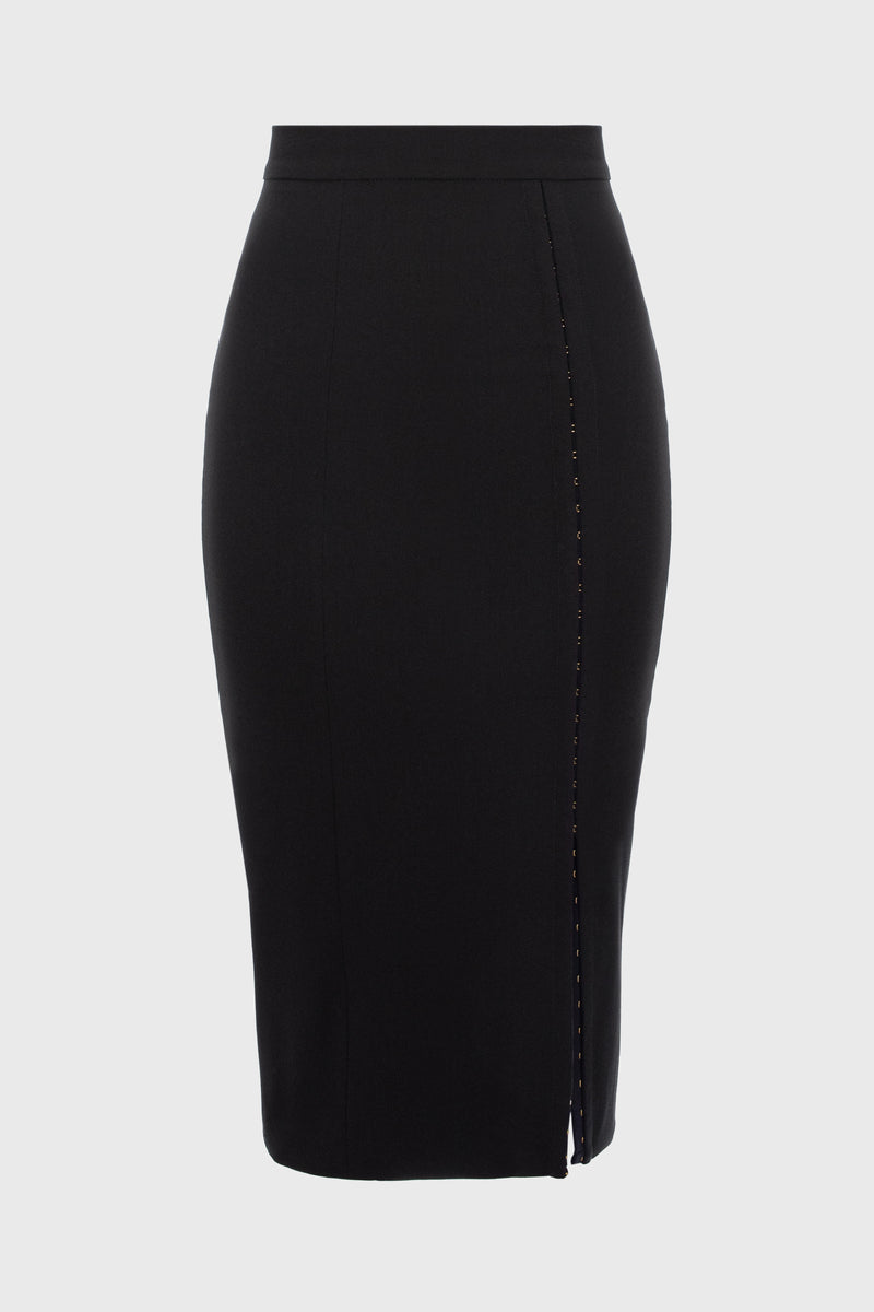 Snap Skirt Black