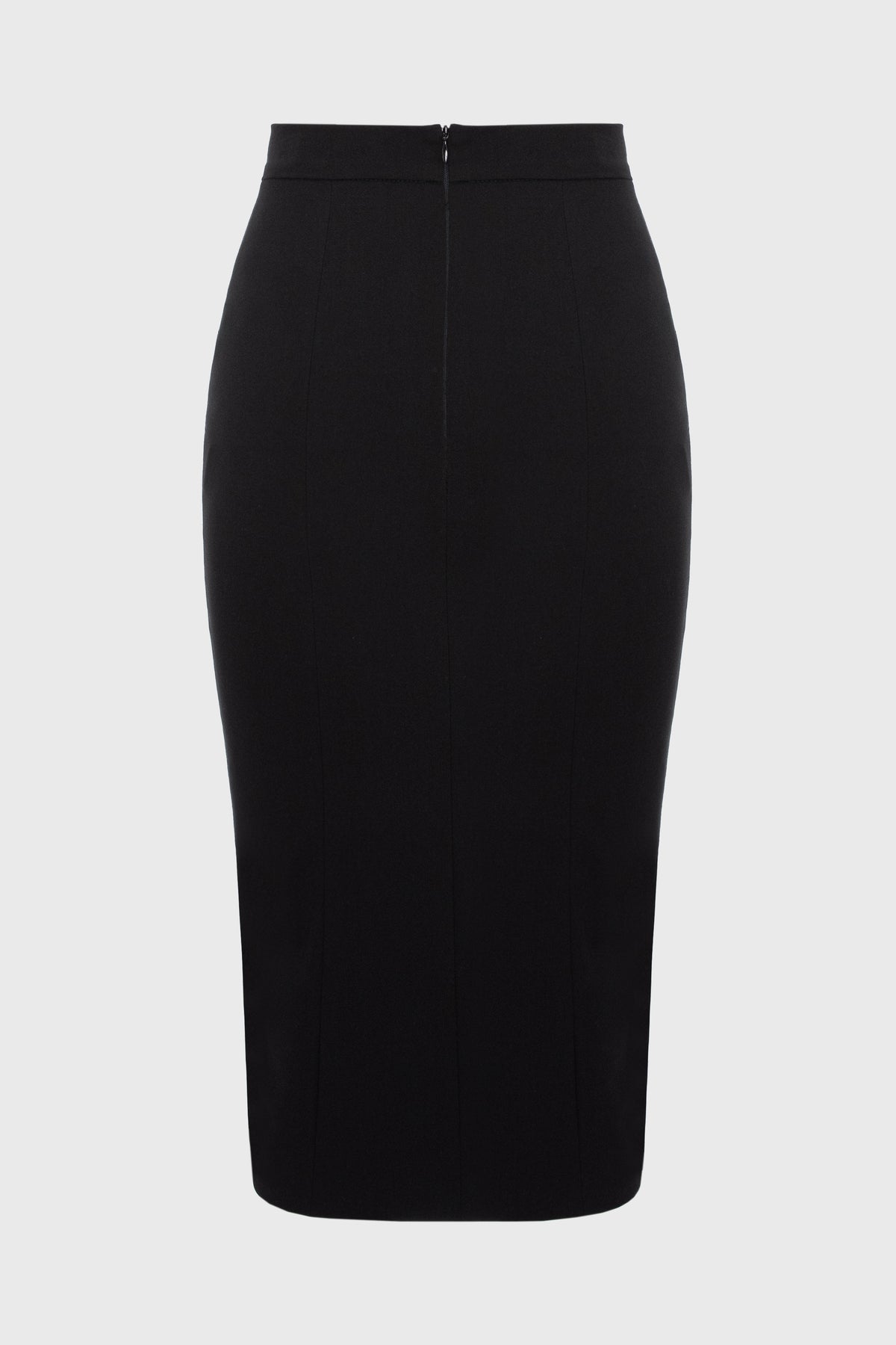Fusta neagra midi creion cu mos-si-baba Snap