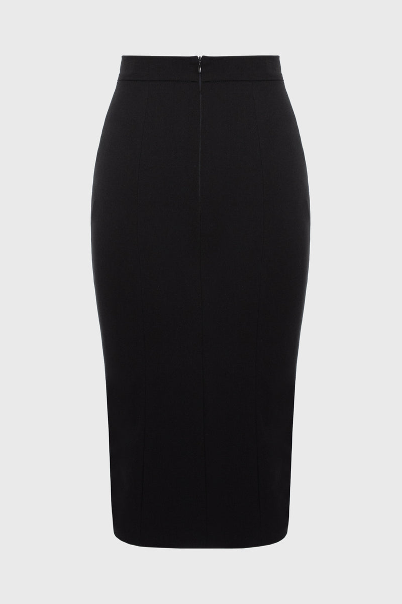 Snap Skirt Black