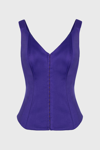 String Corset Purple front