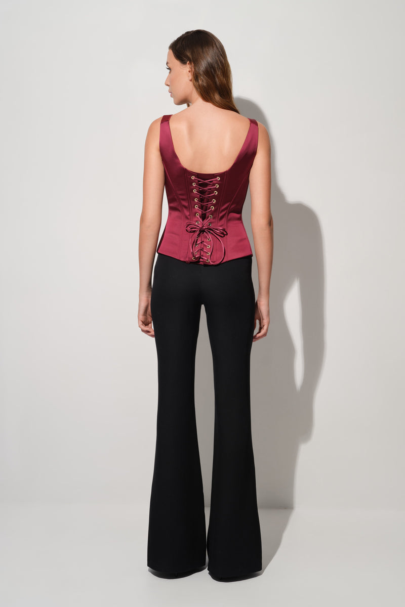 String Corset Wine