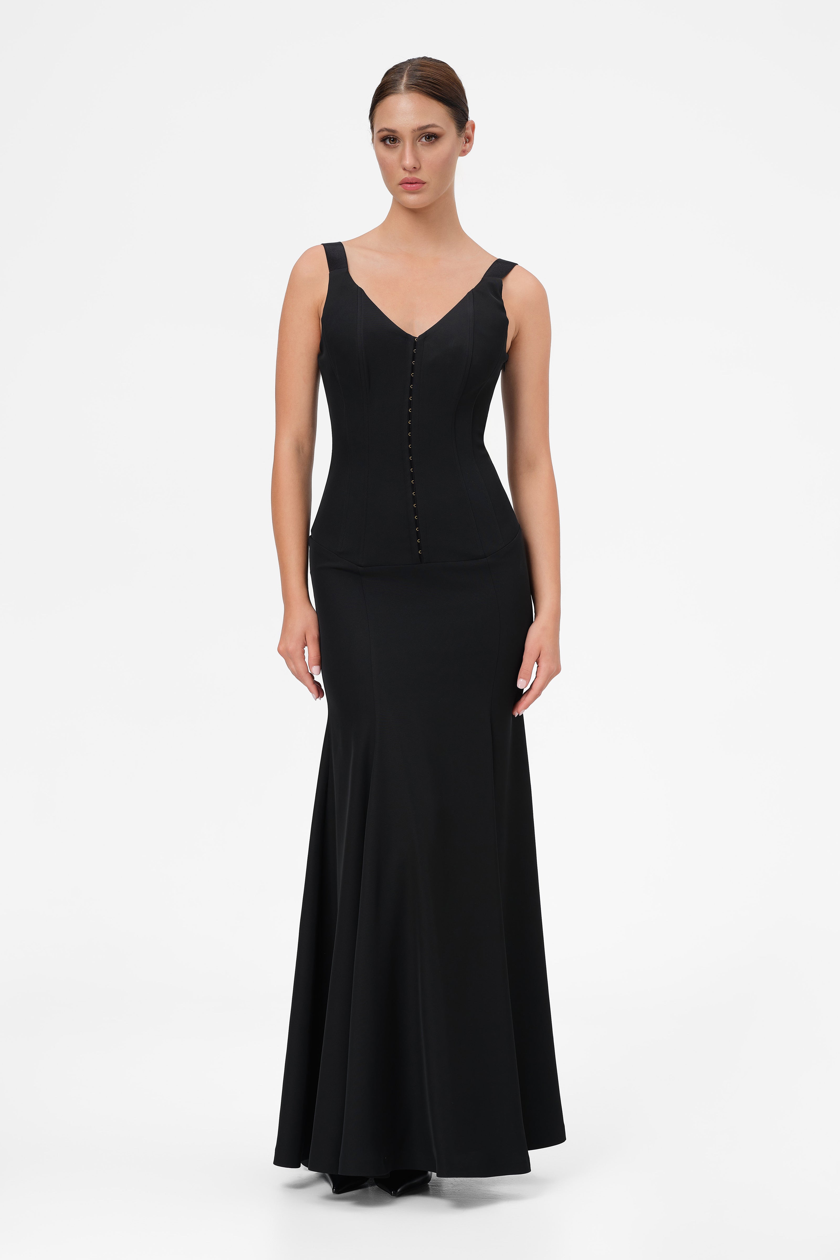 String Long Dress Black