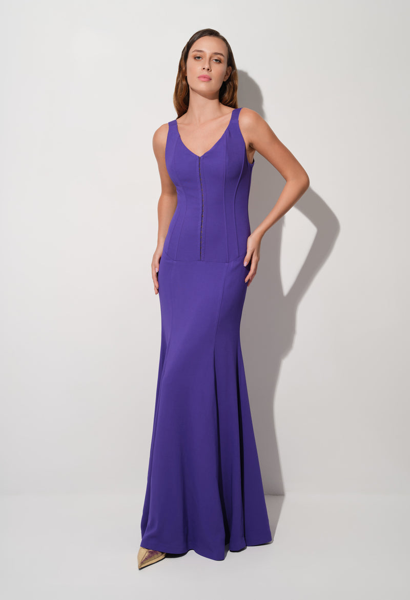 String Long Dress Purple