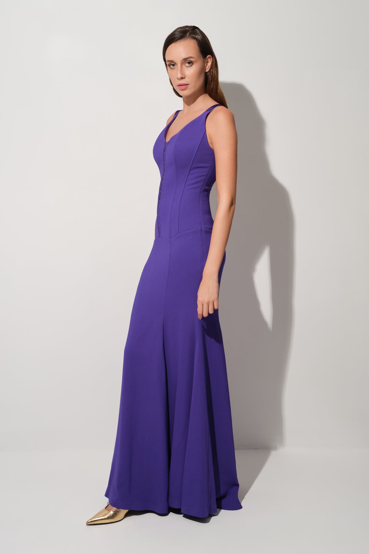 String Long Dress Purple