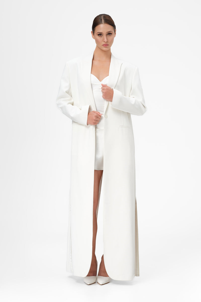 Urban Long Blazer White