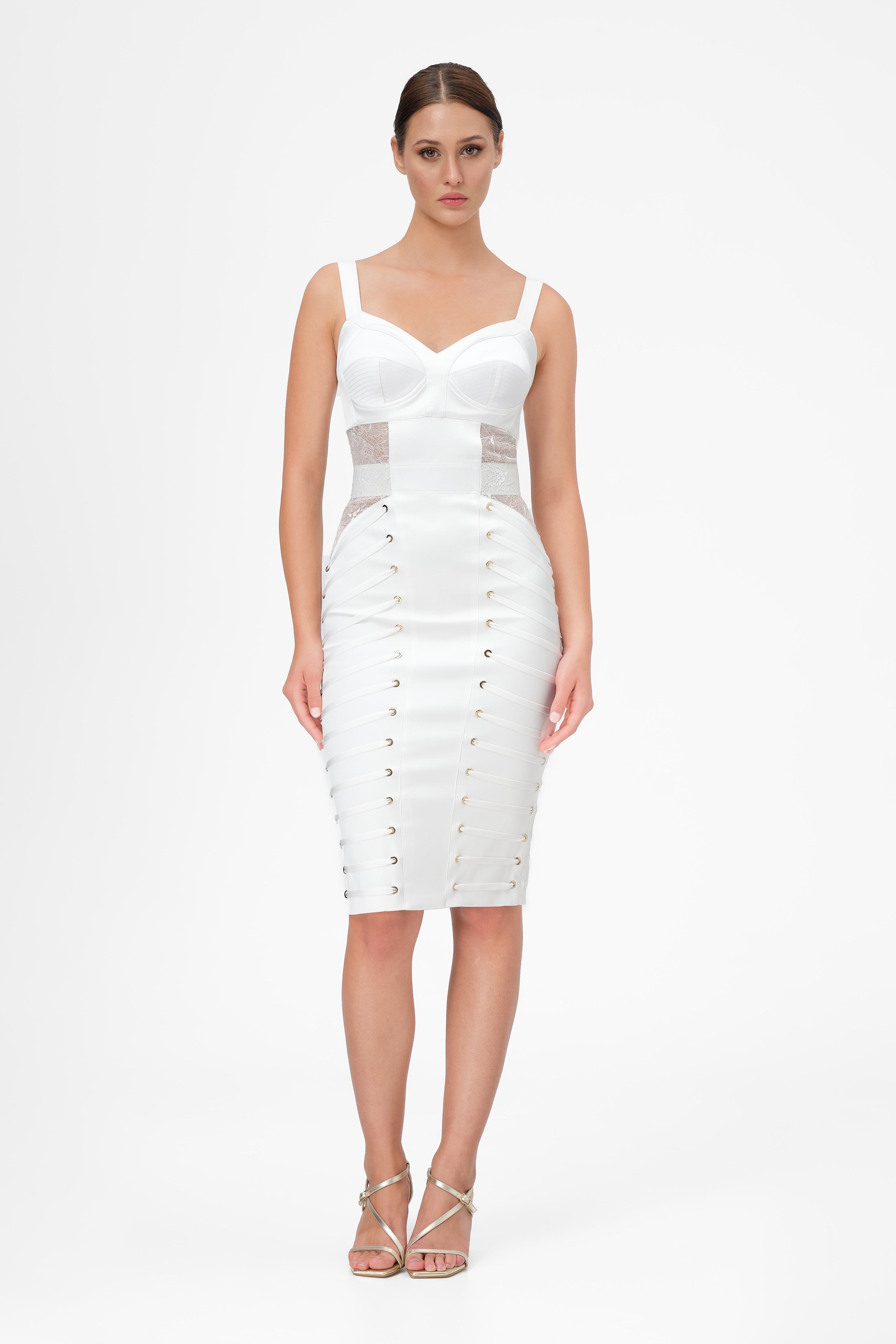 Zest Midi Dress White