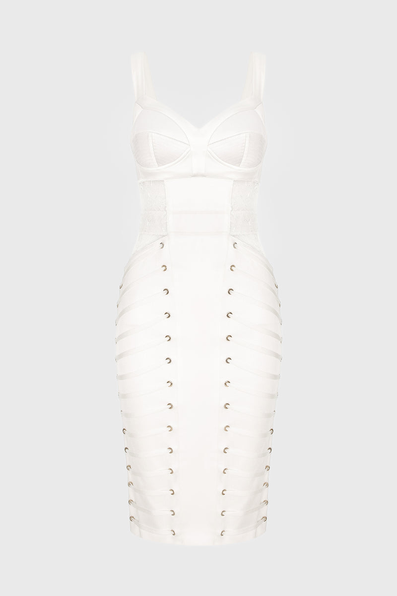 Zest Midi Dress White