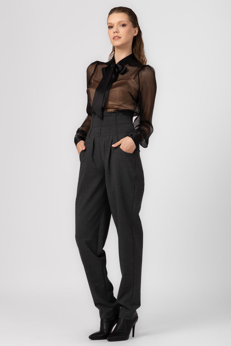 Tomboy Wool Trousers Gray