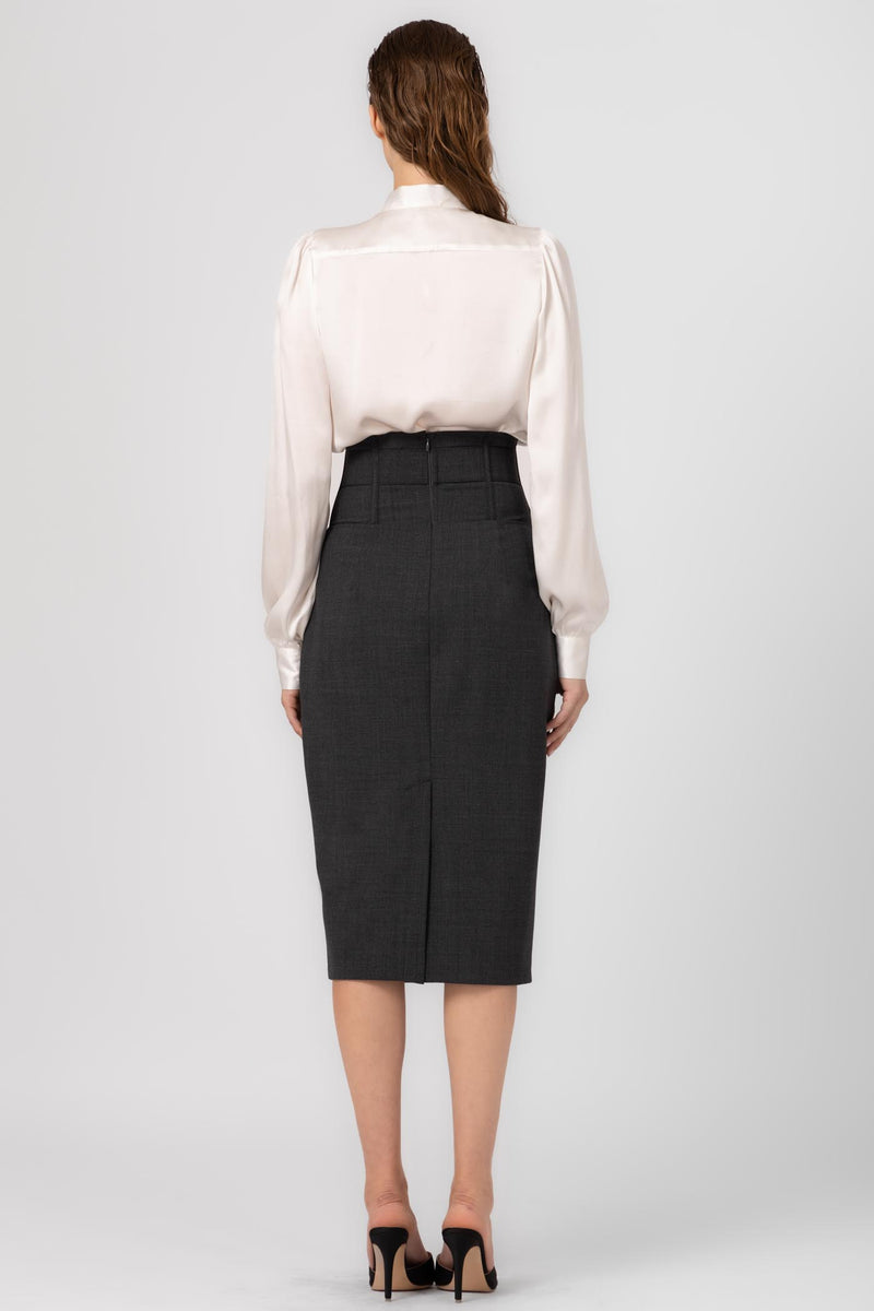 Tomboy Wool Skirt Gray