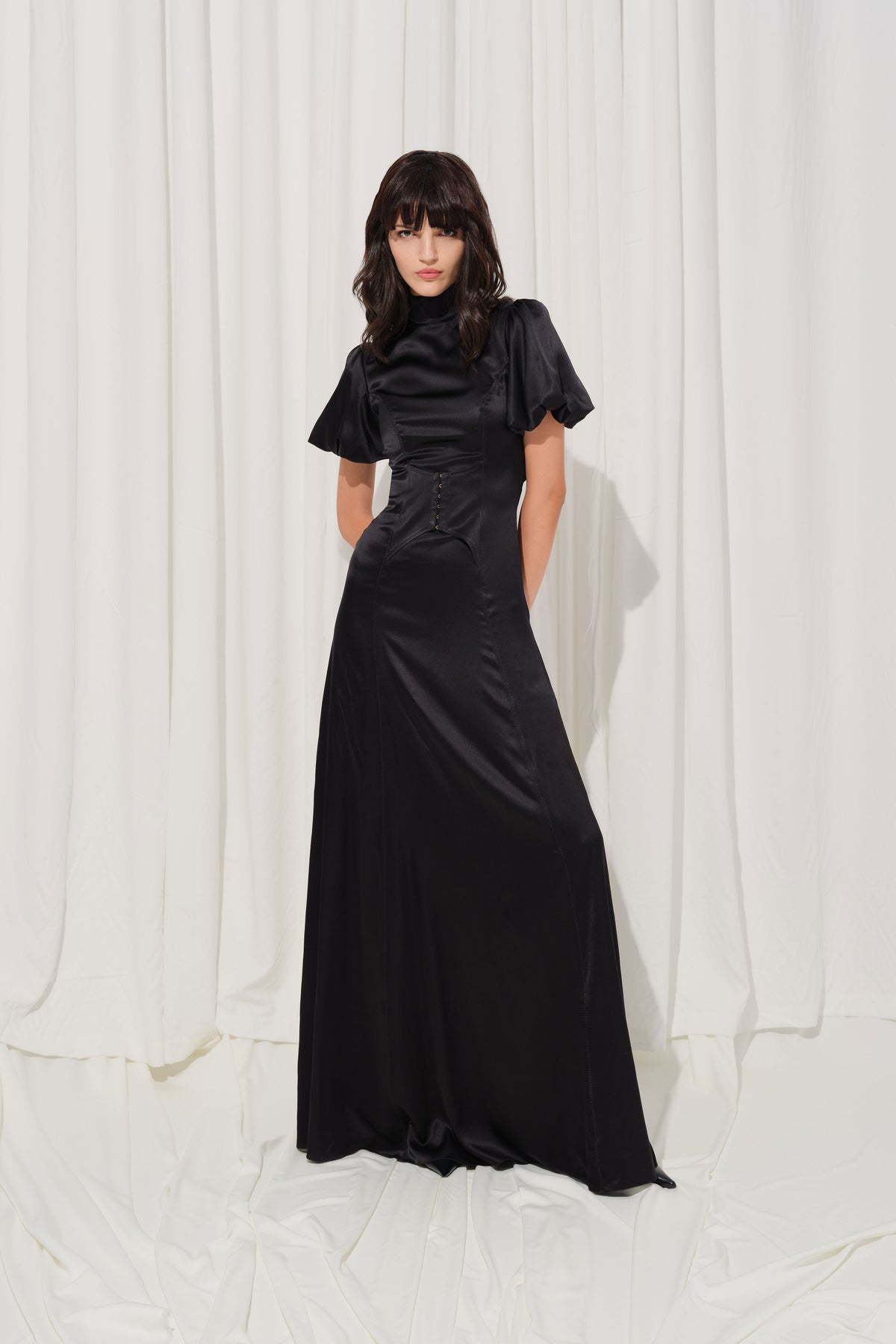 Cast Silk Long Dress