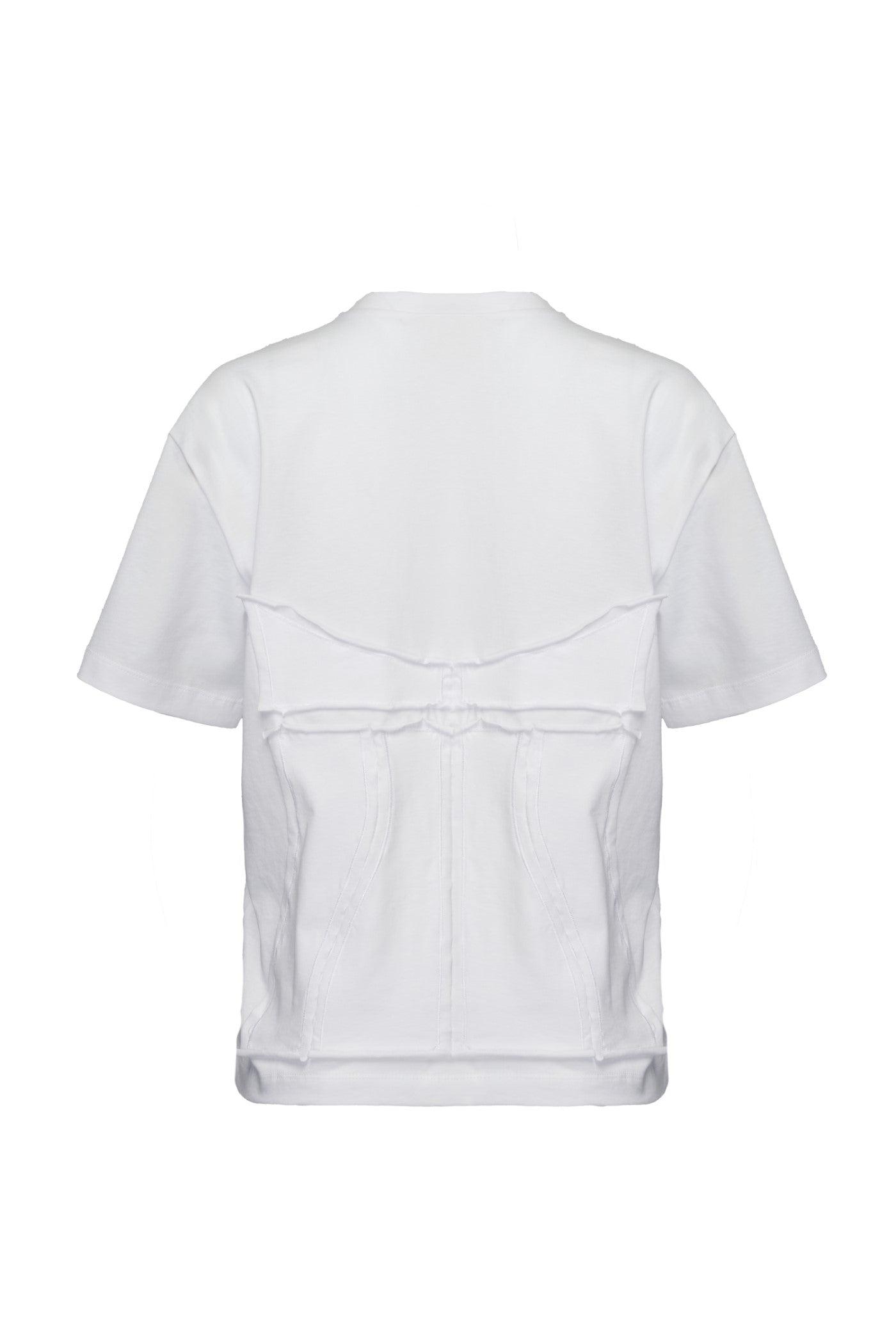 Tricou alb din bumbac organic Deconstructed