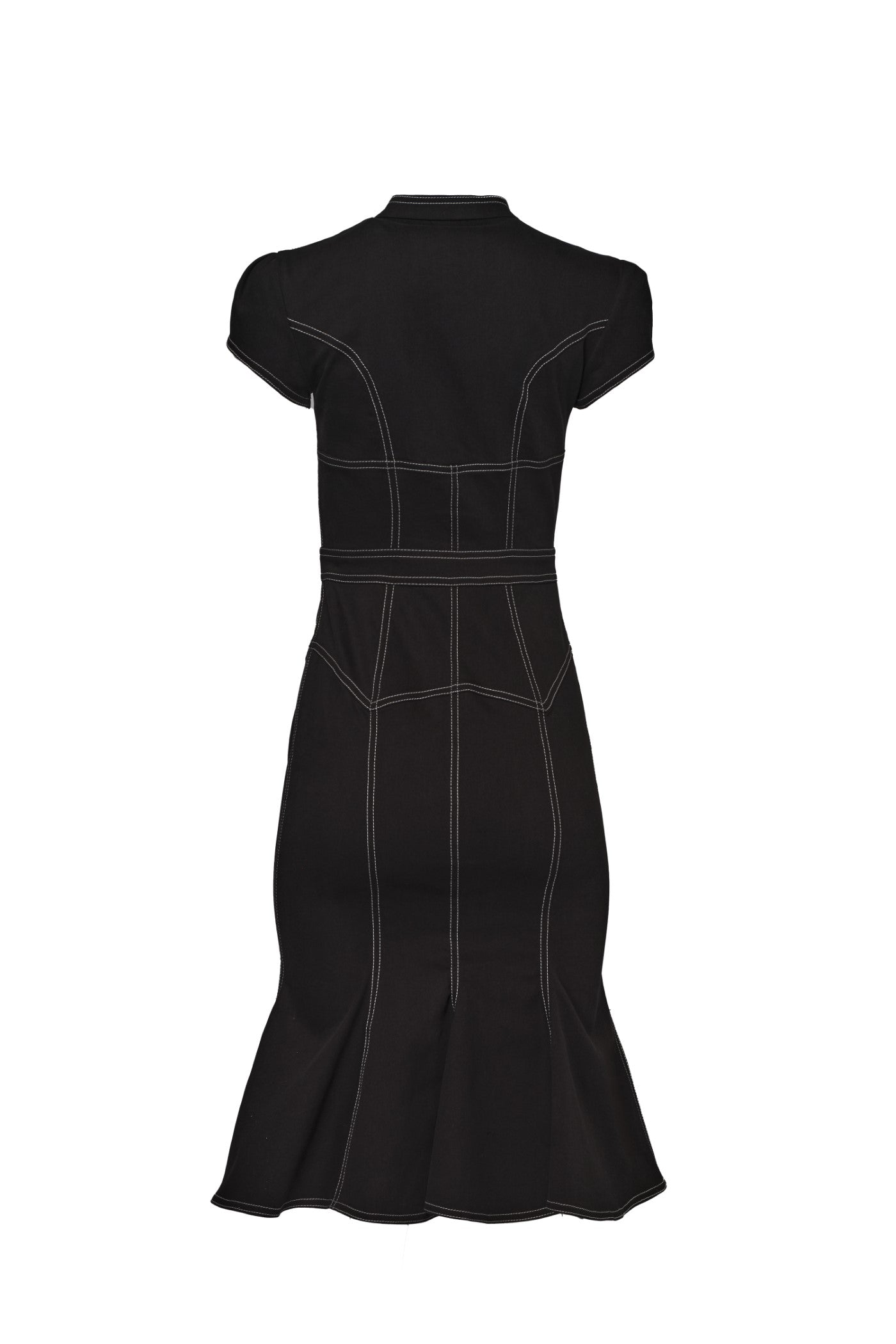 Rochie neagra din denim bi-elastic Underline