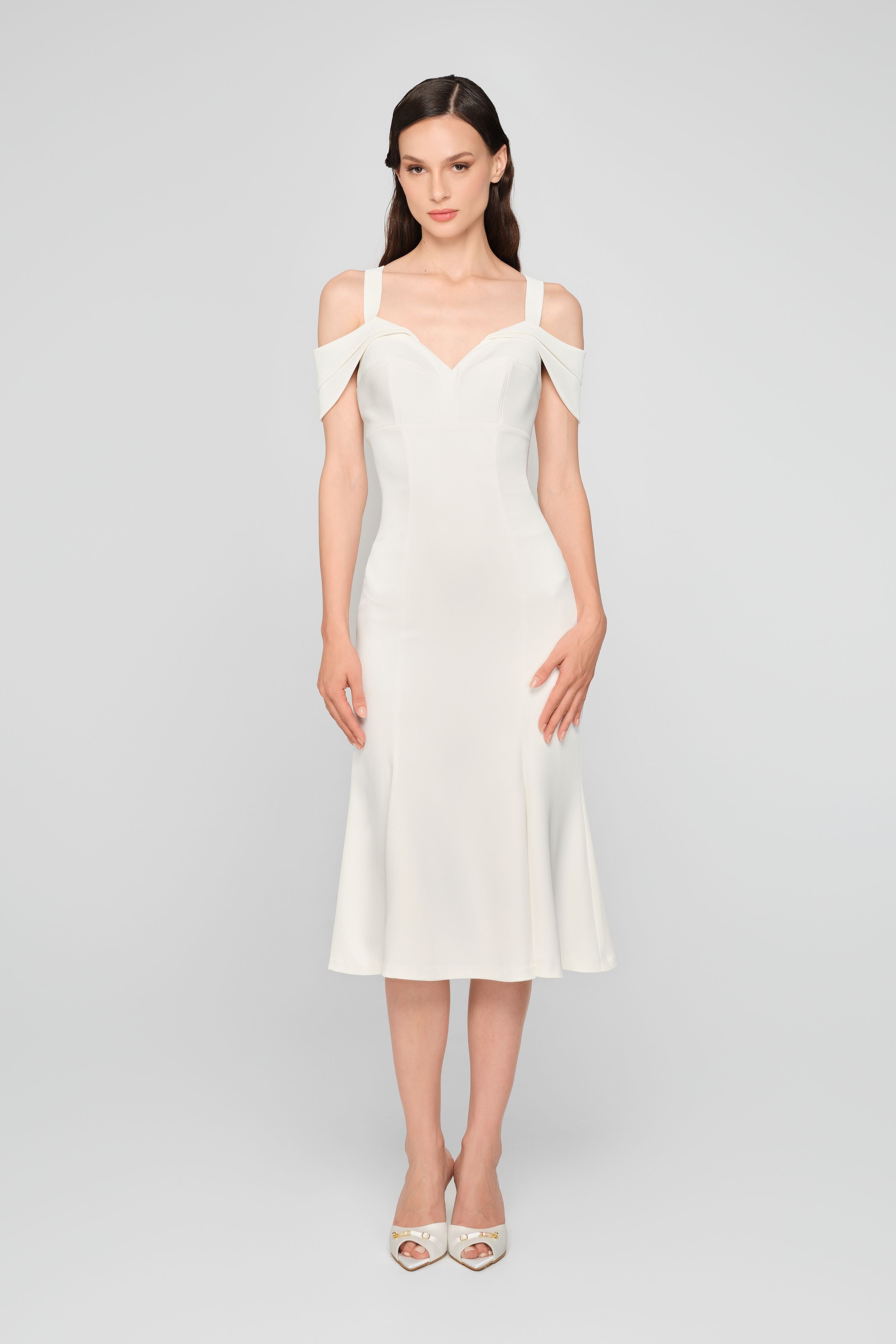 Sculpt Dress White