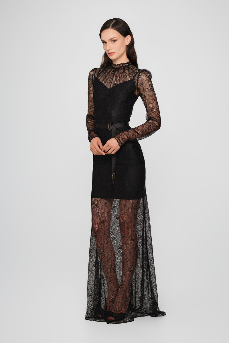 Mist Long Dress Black